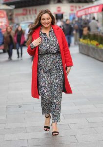 Kelly Brook in a Red Coat