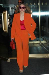 Kristen Bell in an Orange Suit