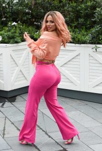 Holly Hagan in a Pink Pants