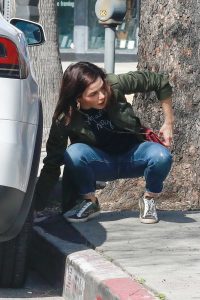 Jenna Dewan in a Green Jacket