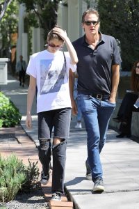 Kaia Gerber in a White T-Shirt