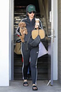 Katy Perry in a Black Adidas Track Suit