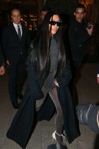 Kim Kardashian in a Blue Cardigan