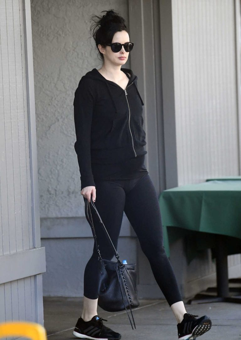 Krysten Ritter in a Black Leggings Heads to Pilates Class in Los