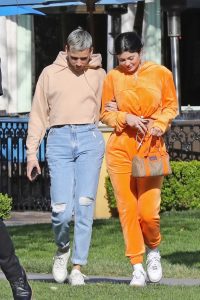 Kylie Jenner in a Yellow Tracksuit