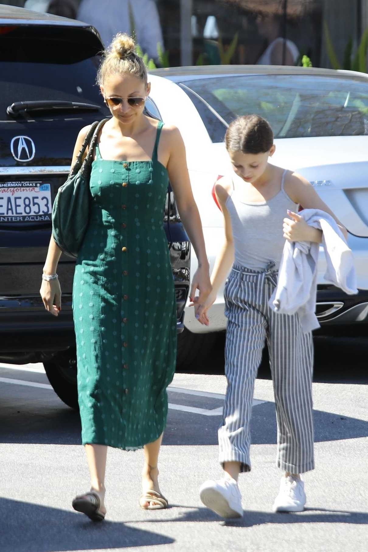 Nicole Richie in a Green Sundress