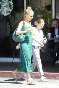 Nicole Richie in a Green Sundress
