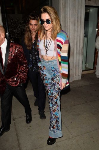 Paris Jackson Arrives at Kathy Hilton’s Birthday Party at Mr Chow in