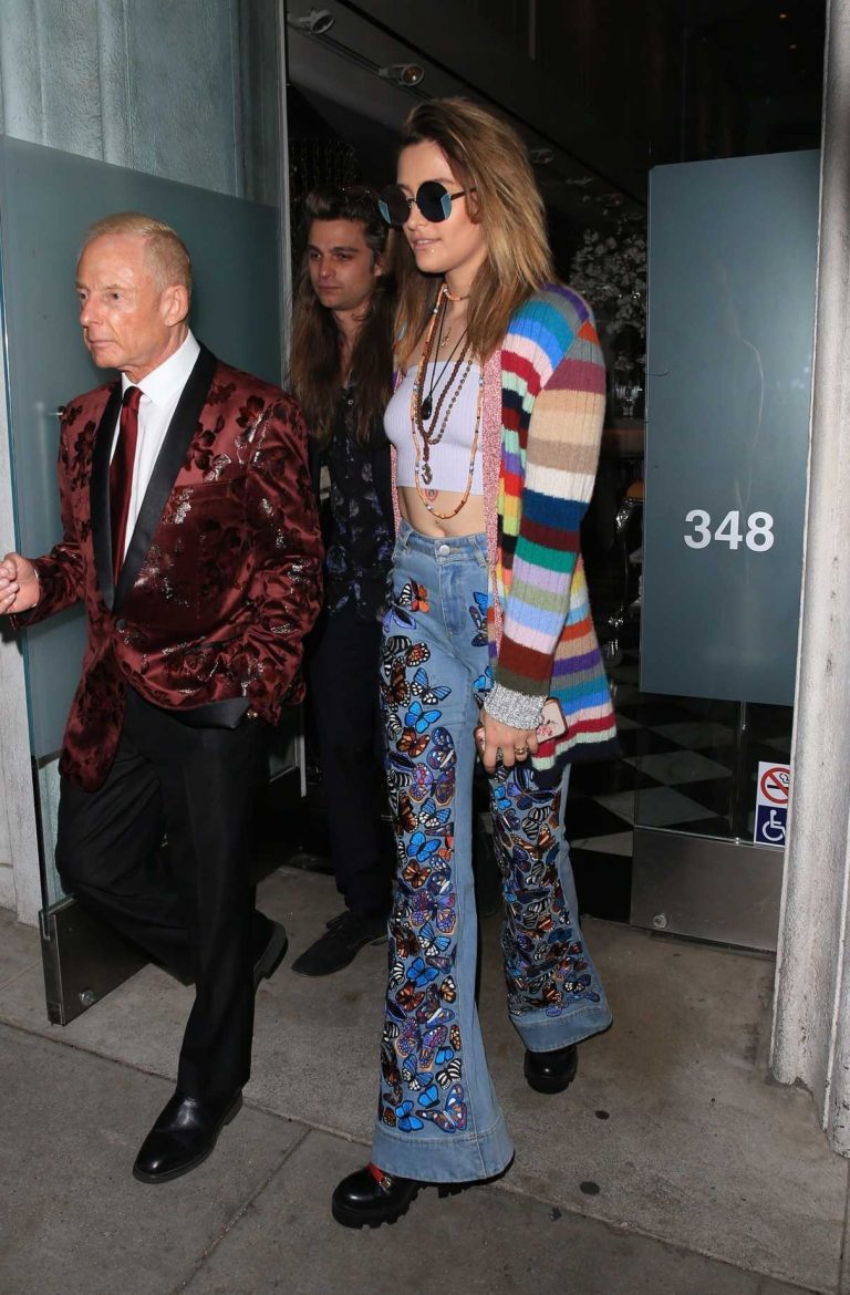 Paris Jackson Arrives at Kathy Hilton’s Birthday Party at Mr Chow in