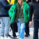 Sabrina Carpenter in a Green Puffer Jacket Was Seen Out in NYC 03/12/2019