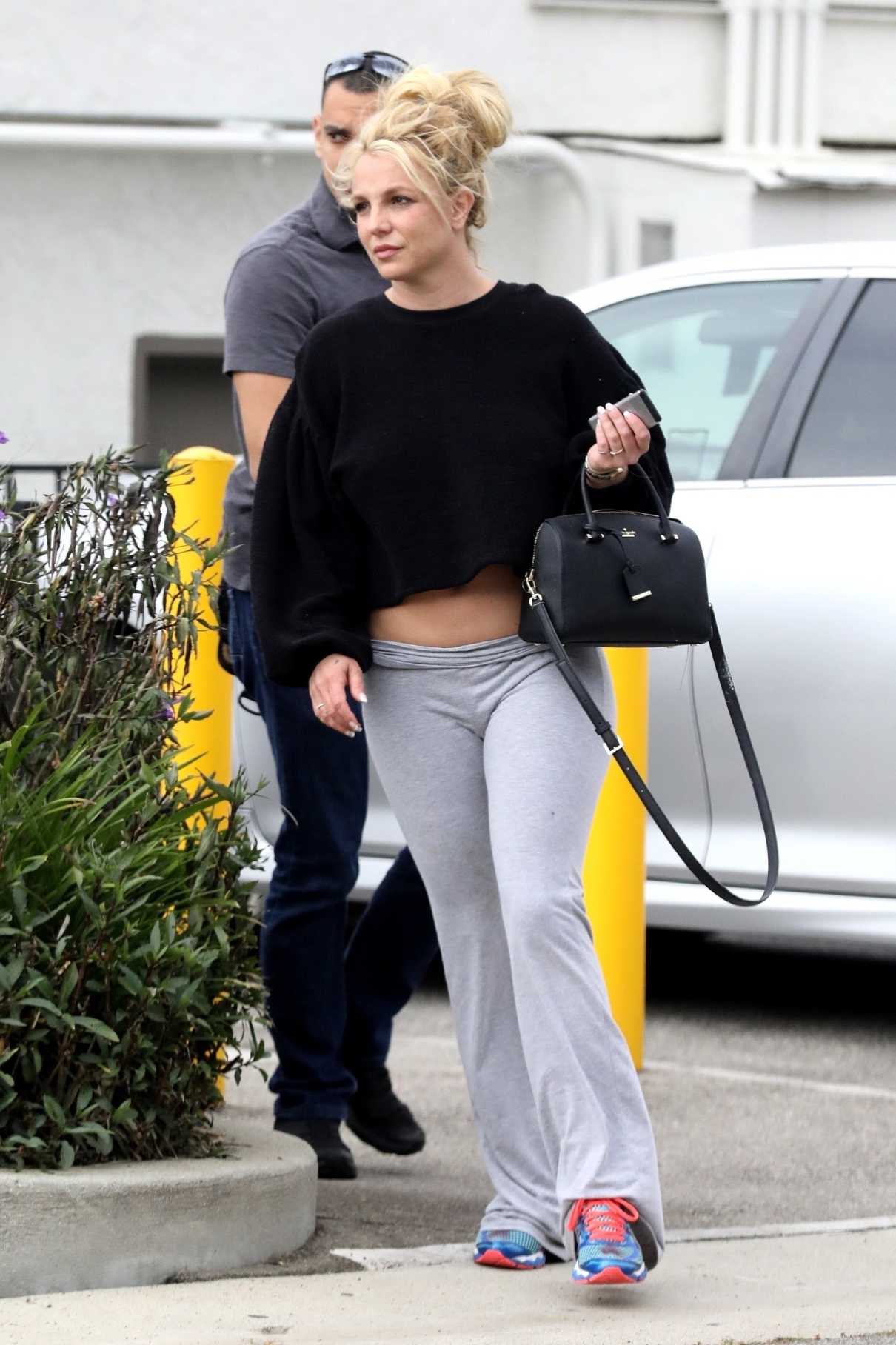 Britney Spears in a Gray Sweatpants