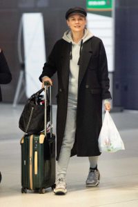 Diane Kruger in a Black Coat