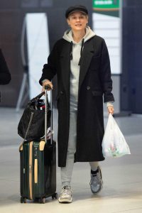 Diane Kruger in a Black Coat