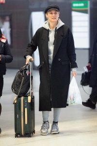 Diane Kruger in a Black Coat