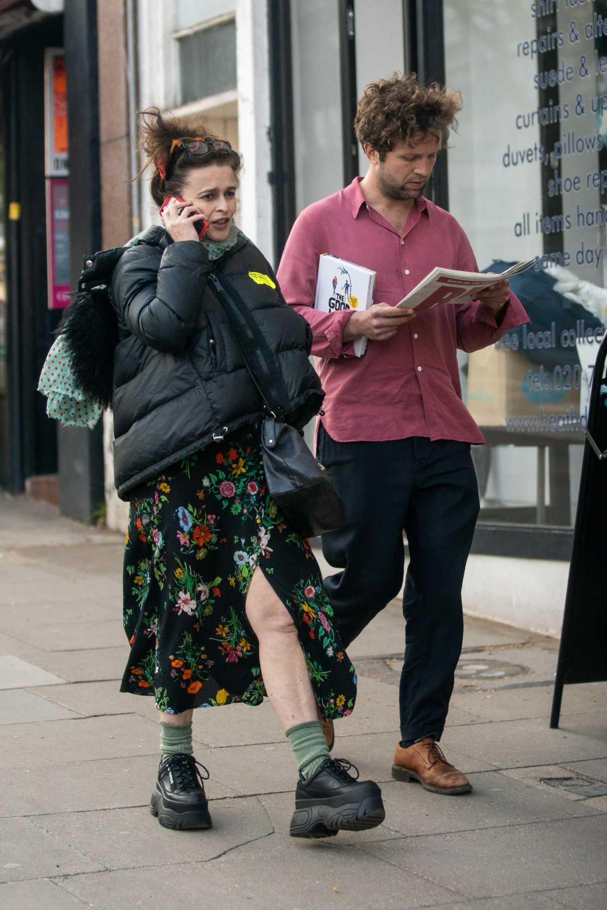 Helena Bonham Carter Was Seen Out with Rye Dag Holmboe in London 04/01