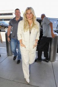 Kesha in a Beige Overalls