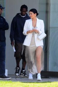 Kylie Jenner in a White Blazer