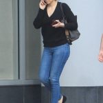 Lauren Cohan in a Black Sweater Was Seen Out in Westwood 04/08/2019