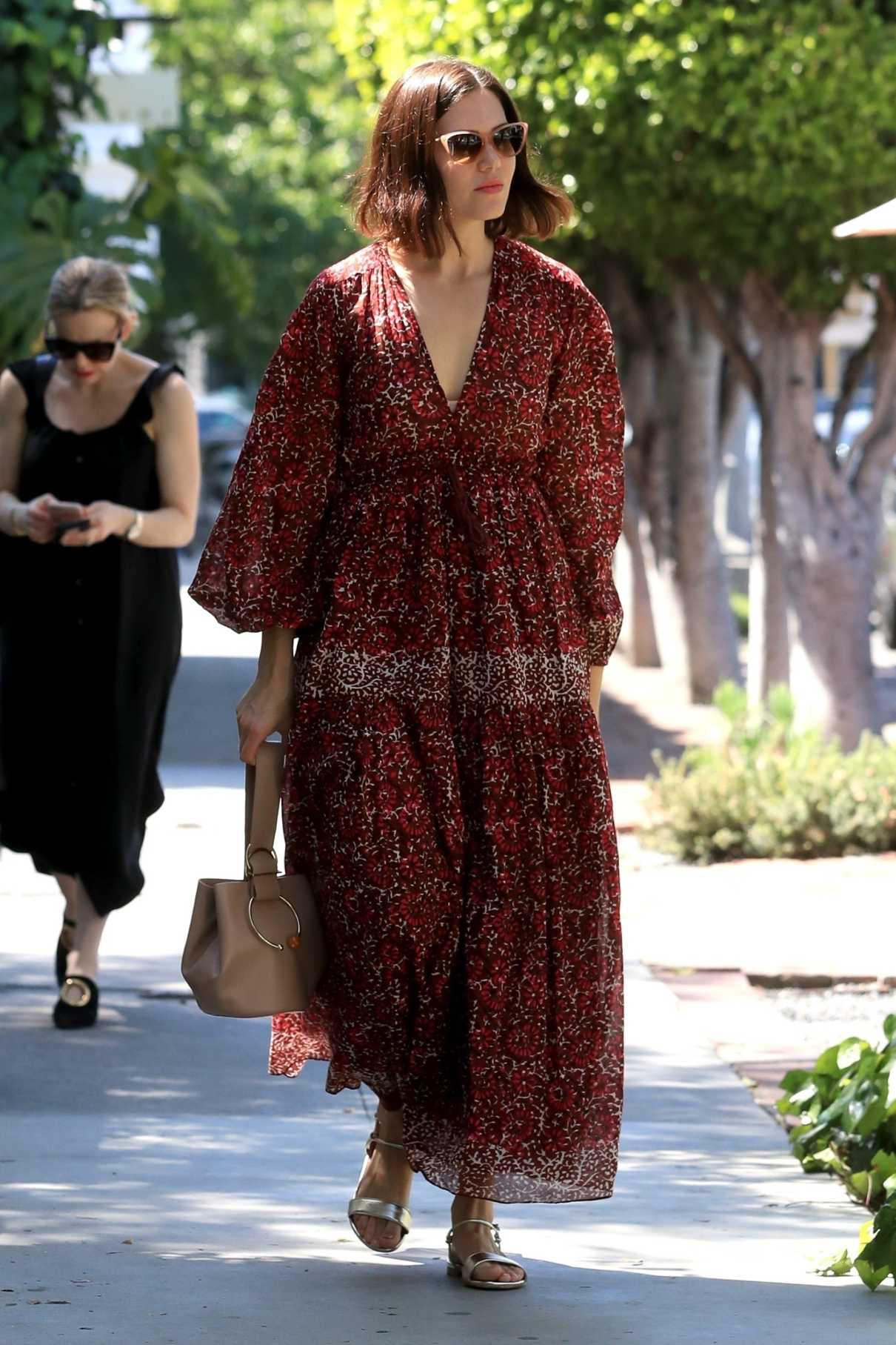 Mandy Moore in a Red Floral Dress Was Seen Out in West Hollywood 04/01 ...