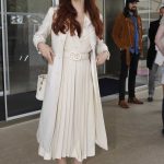 Miriam Leone in a White Coat Arrives at the Hotel Martinez in Cannes 04/07/2019