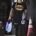 Ruby Rose in a Black T-Shirt Leaves Her Workout Session in LA 04/17/2019