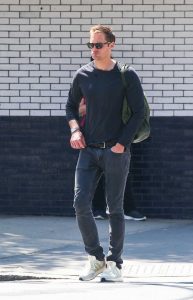 Alexander Skarsgard in a White Adidas Sneakers