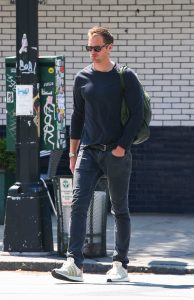 Alexander Skarsgard in a White Adidas Sneakers