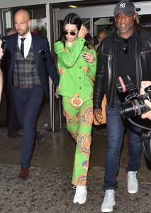 Kendall Jenner in a Green Suit