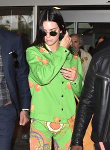 Kendall Jenner in a Green Suit