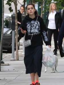 Kiernan Shipka in a Black Hoody