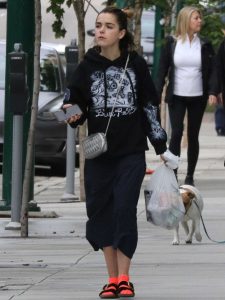 Kiernan Shipka in a Black Hoody