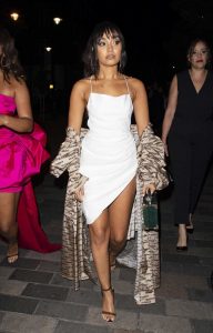 Leigh-Anne Pinnock in a White Dress