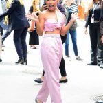 Logan Browning Arrives at the Build Studios in New York City 05/23/2019