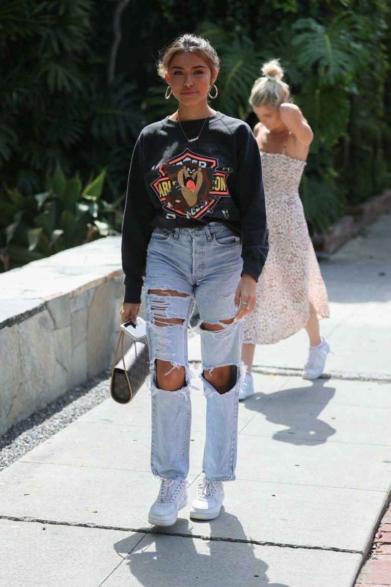 Madison Beer in a Blue Ripped Jeans Was Seen Out in West Hollywood 05