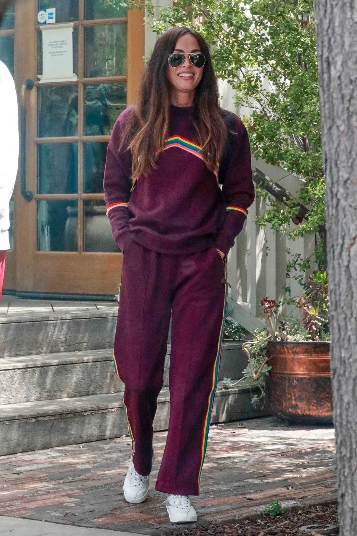 Megan Fox in a Purple Tracksuit