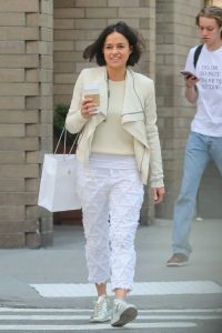 Michelle Rodriguez in a White Pants