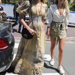 Romee Strijd in a Long Yellow Dress Leaves Hotel Martinez During the 72nd Cannes International Film Festival in Cannes 05/15/2019