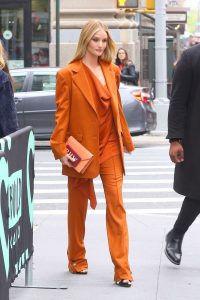 Rosie Huntington-Whiteley in an Orange Suit