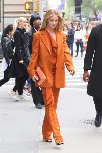 Rosie Huntington-Whiteley in an Orange Suit