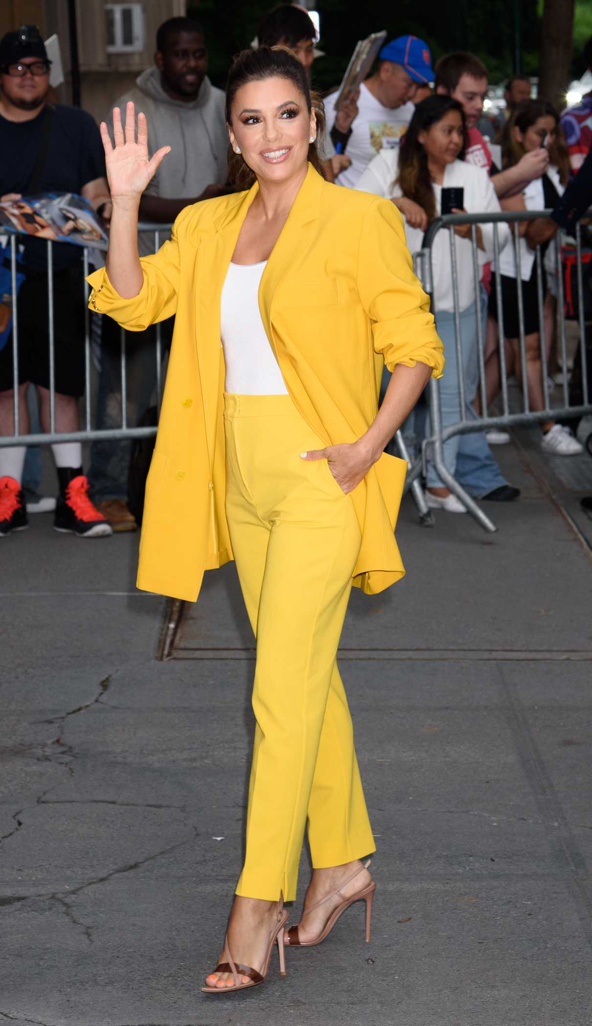 Eva Longoria in a Yellow Suit Leaves The View Show in New York City 06