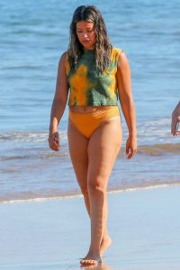 Gina Rodriguez in an Orange Bikini