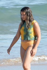 Gina Rodriguez in an Orange Bikini