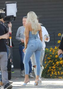 Khloe Kardashian in a Blue Jeans