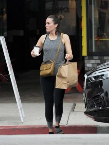 Mandy Moore in a Gray Tank Top