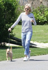 Naomi Watts in a Striped Long Sleeves T-Shirt