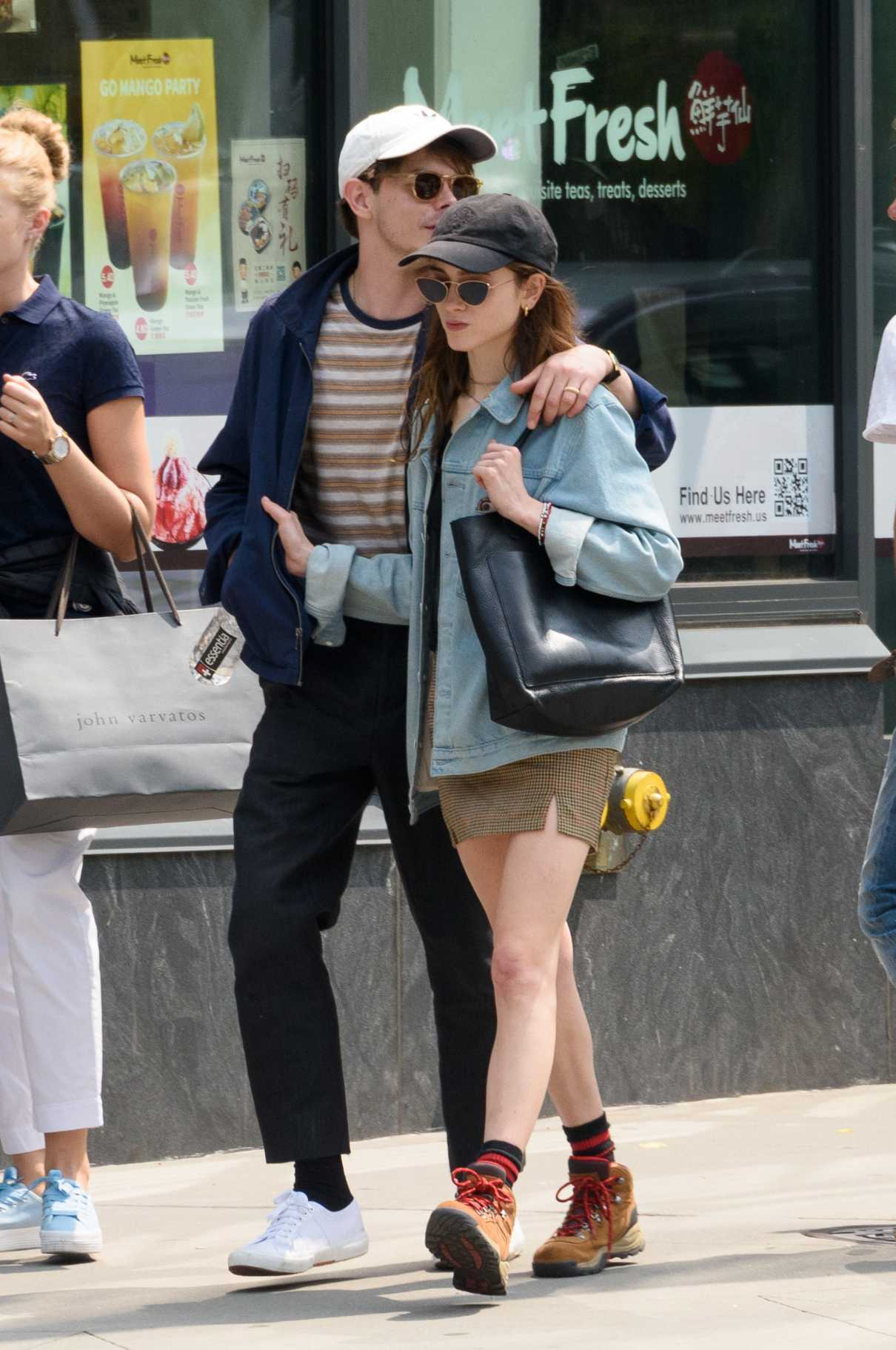 Natalia Dyer in a Black Cap