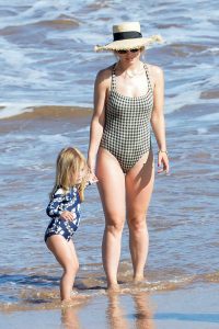Olivia Wilde in a Plaid Swimsuit