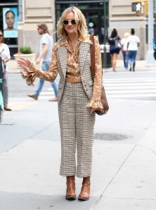 Diane Kruger in a Plaid Suit