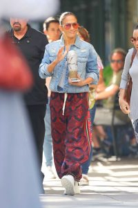 Jennifer Lopez in a Red Pants Was Spotted on Her Way to Madison Square Garden in New York 07/13/2019