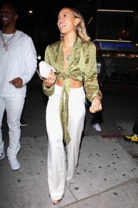 Karrueche Tran in a White Pants